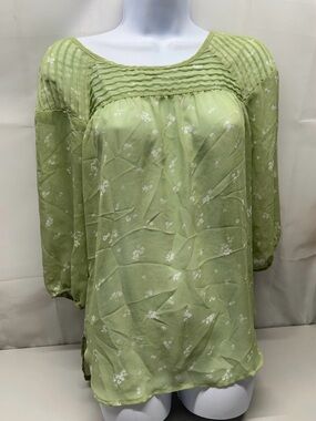 LC Lauren Conrad Sage Green Floral Blouse